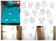 Stickserie - Strichmännchen Kindergarten Kinder